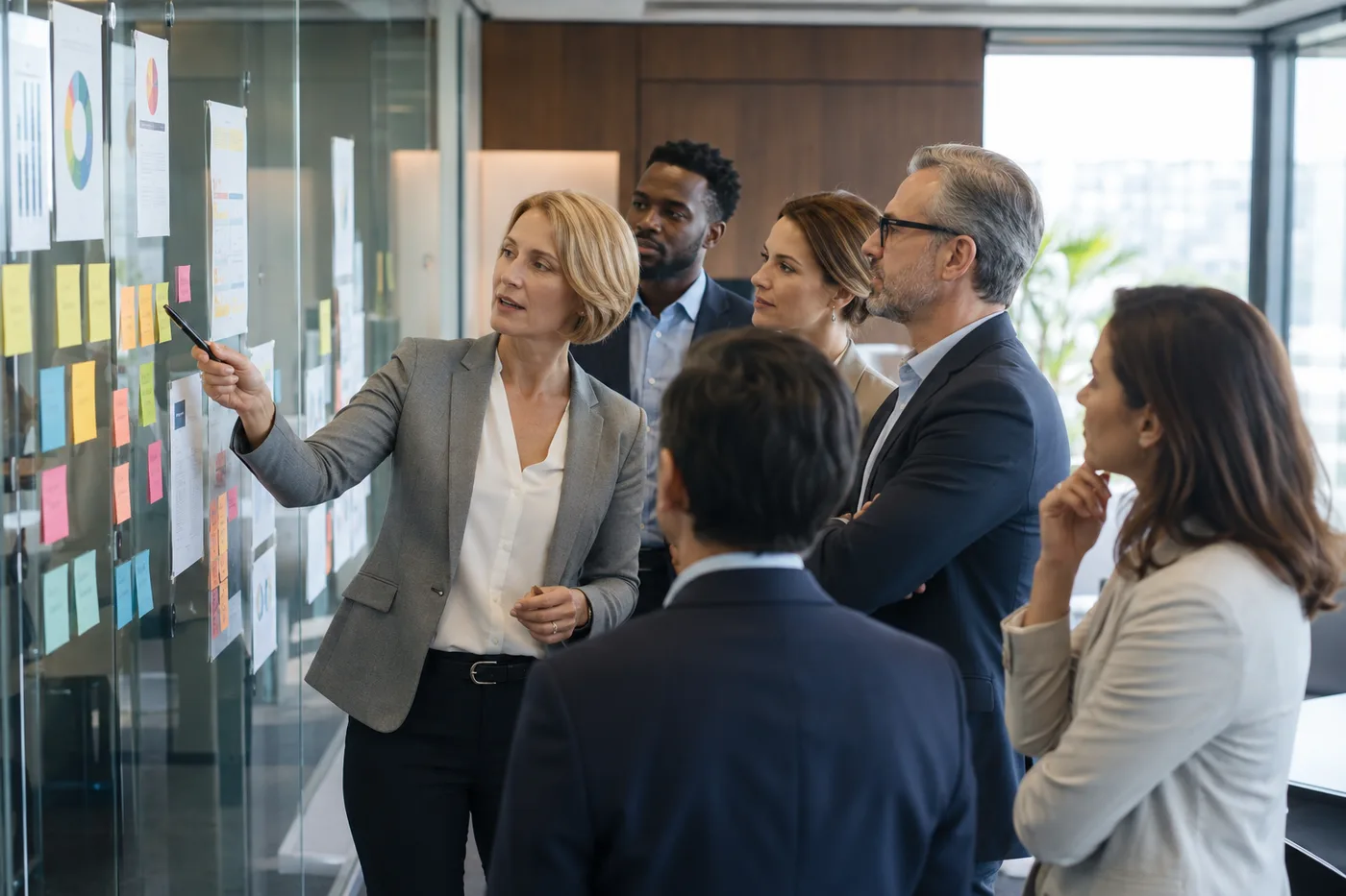 Équipe Perf en atelier de travail autour des critères du comparatif
